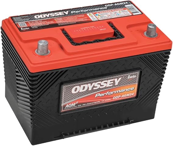 Odyssey Battery, Performance Series, AGM, 12V, 1500 Cranking amps, Top Post Terminals, 10.80 in L x 7.90 in H x 6.80 in W, Each