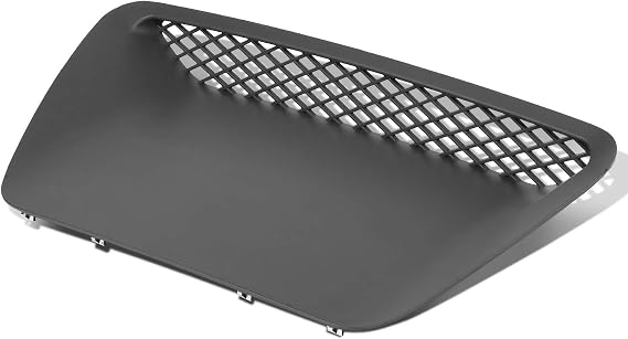 Auto Dynasty Air Flow Intake Scoop Molding Cover Mesh Hood Vent Grille Compatible with Dodge Ram SRT-10 04-05, Matte Black