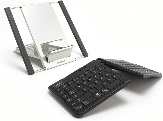 Goldtouch GTLS-0099W Go!2 Bluetooth Wireless Mobile Keyboard and Laptop Stand Bundle