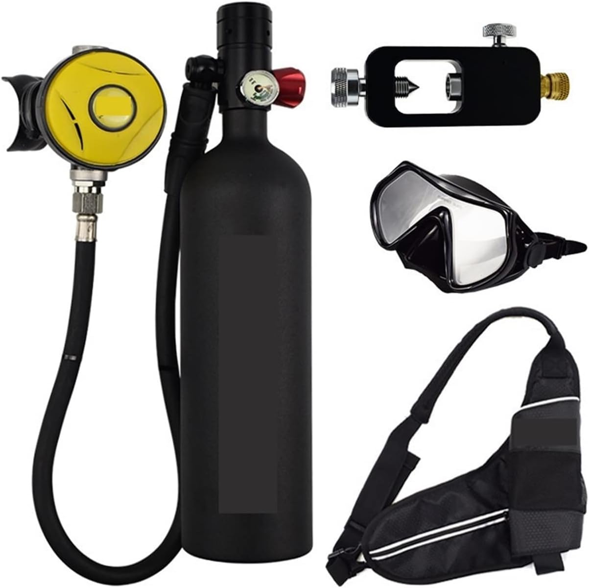Scuba Diving Tank Set Diving Equipment 1000ML Portable Diving Equipment Diving Rebreather