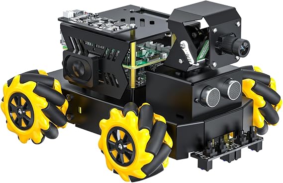 Yahboom RPi 5 ROS2 Robot Car 360°Movement, AI Vision & Tracking