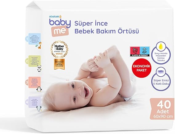 Baby Me Süper İnce Alt Değiştirme Örtüsü 60x90 cm 40 Adet