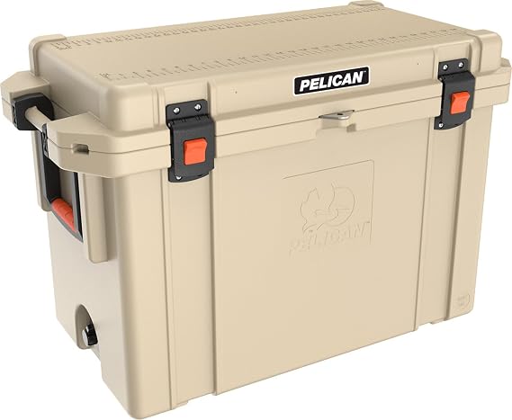 Pelican 95QT Elite Cooler | 72 Can Capacity with Ice | 10+ Day Ice Retention | Rubberized Grip Handles |  for Life