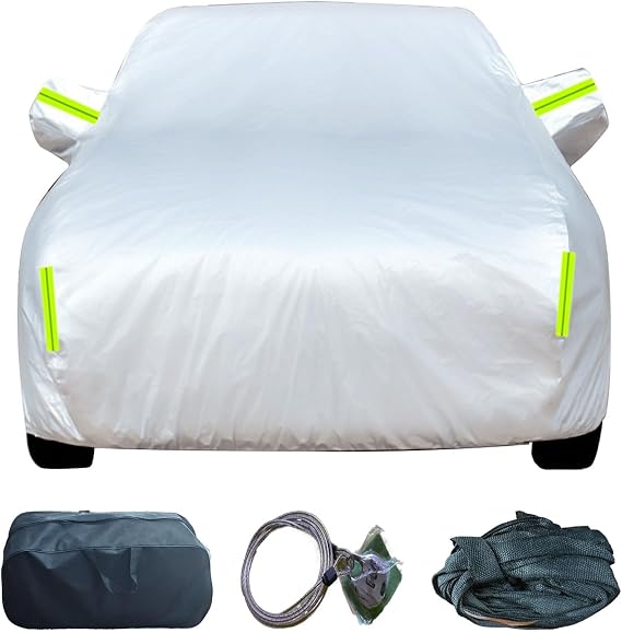 Waterproof Car Cover Compatibility for Rover 25 400 I 45 600 75 Thickened Oxford Cloth Anti-Scratch Anti-Bird Droppings Fallen Leaves Dust Breathable Car Covers(Color:AA,Size:Rover 400 I)