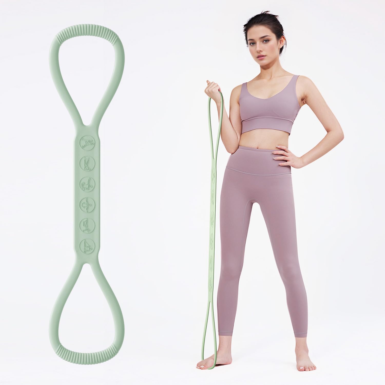 2025 Upgraded Figure 8 Resistance Band for Physical Therapy, Shoulder Back Arm Exercise Bands, 3 Resistance Levels for 15 25 35lb for Kids Adult Elderly