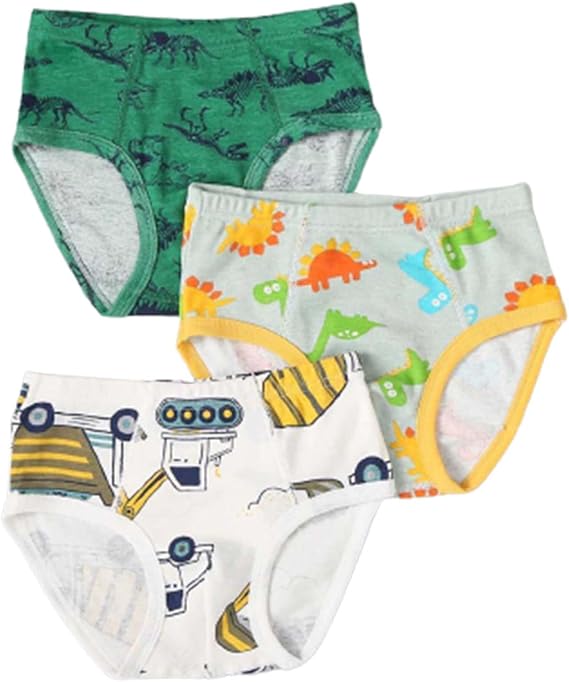 Boys Soft Cotton Tagless Briefs Underwear, Various Pack Size Options 3PCS Cartoon Cute Gaming Underwear