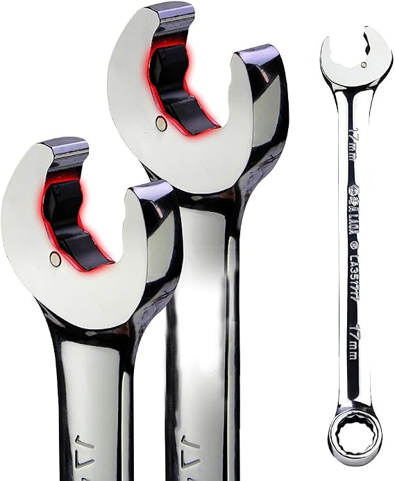 LAOA Special Open End Ratcheting Wrench, Hand Tool, Cr-V Material, High Torque, Perfect for Repairing Bicycle, Car, Each Machinery, and More (15mm 1 piece)