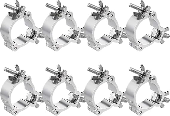 Truss Clamp 10 Pcs/Lot Aluminum Lights Hook LED Par Hooks Professional Stage Equipment Led Light Truss DJ Club Hanging(Silver)