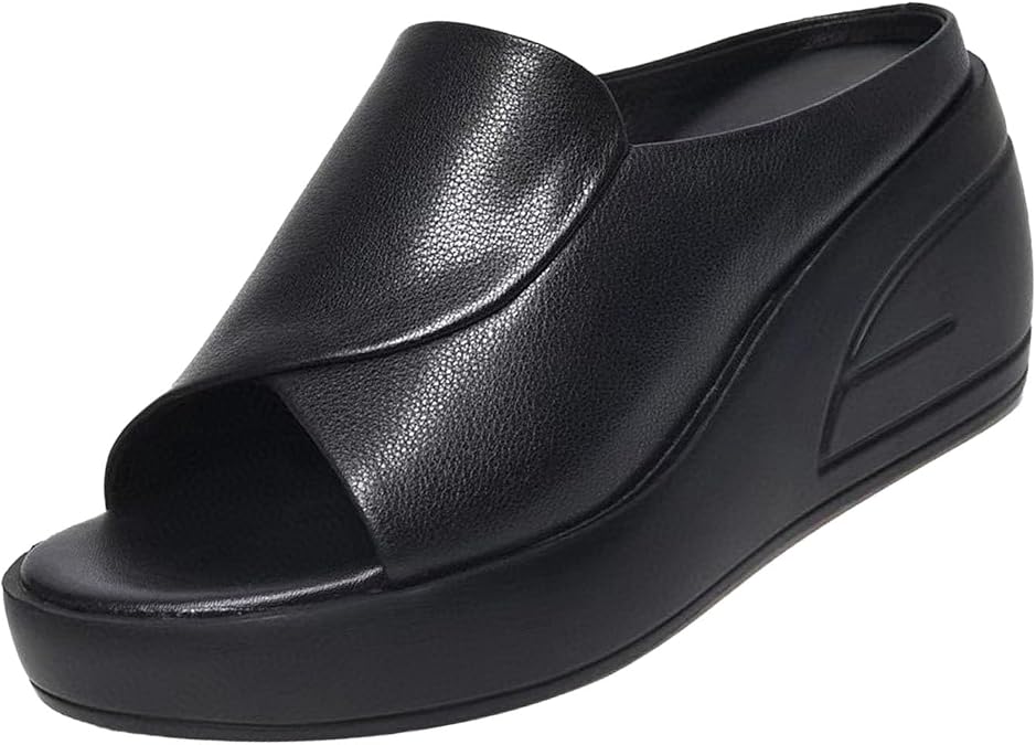 VIFOCUS Women's Fish Mouth Platform Wedge Slippers