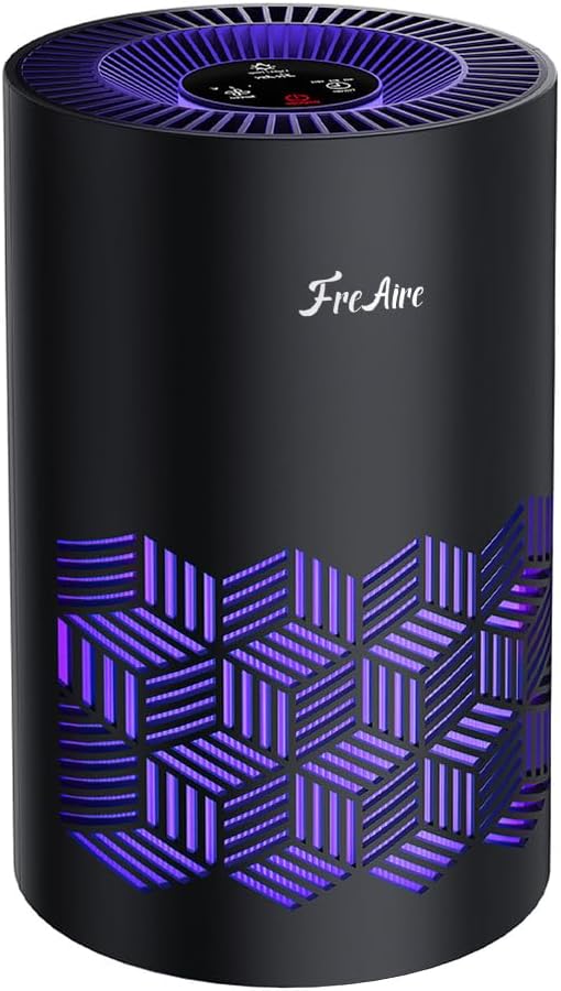 FreAire Air Purifiers for Home, Air Purifiers for Home with Lights, HEPA Air Purifier Removes Dust Smoke