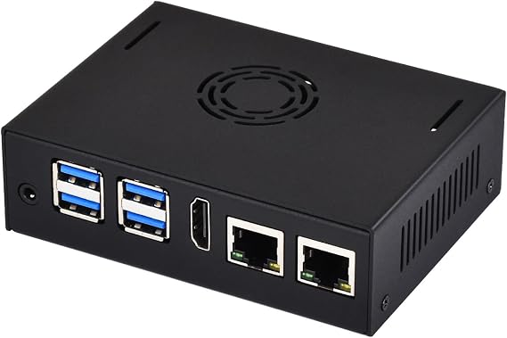 Waveshare Metal case for VisionFive2 Board (NOT Included), with Cooling Fan, Mini-Computer Case, Case Only