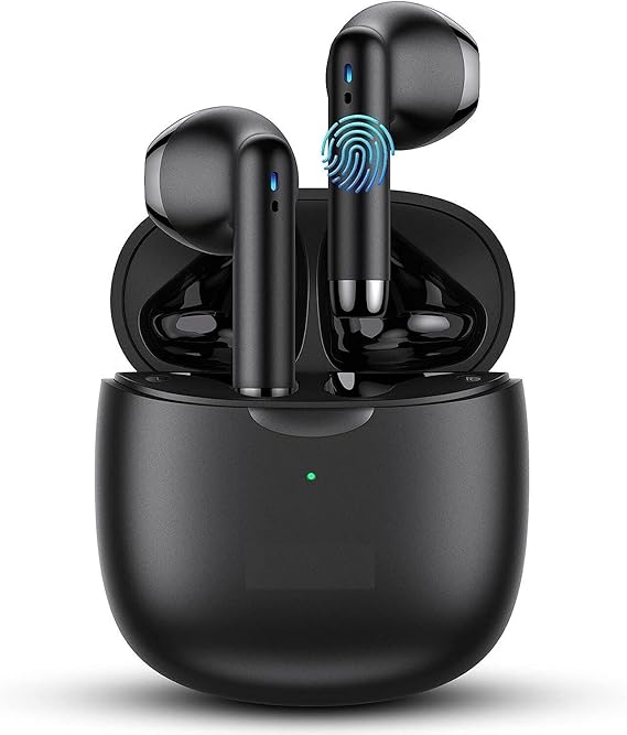 for Doogee S89 Pro in-Ear Earphones Headset with Mic and Touch Control TWS Wireless Bluetooth 5.0 Earbuds with Charging Case - Black