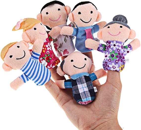 Sealive 6 PCS Family Finger Puppets for Toddlers, Animal Finger Puppets