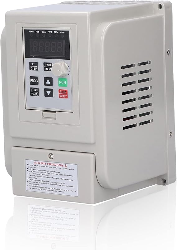VFD Variable Frequency Drive,SinglePhase 110V Input 3Phase 220V Output Variable Frequency Inverter, Motor Speed Controller,220V 1500W AT51500X, Default