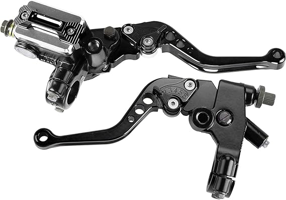 PACEWALKER Universal Motorcycle 7/8" 22mm Handlebar Brake Master Cylinder Clutch Lever CNC Left & Right Set for Honda Kawasaki Suzuki Yamaha