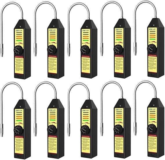 Elitech Refrigerant Leak Detector AC Freon Leak Sniffer R22 R410A R134A R1234YF, WJL-6000S (10PCS)