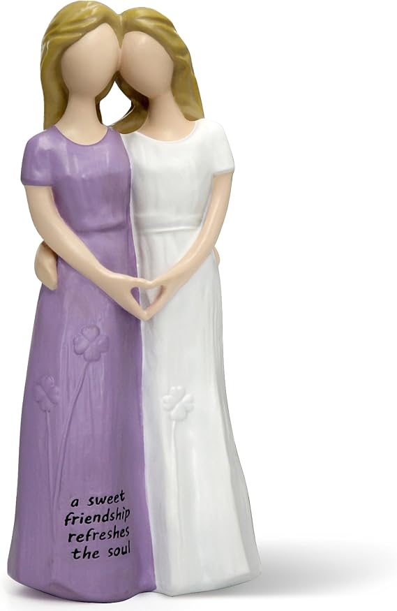 Best Friend Birthday Gifts for Women, Purple Resin Figurine Decor