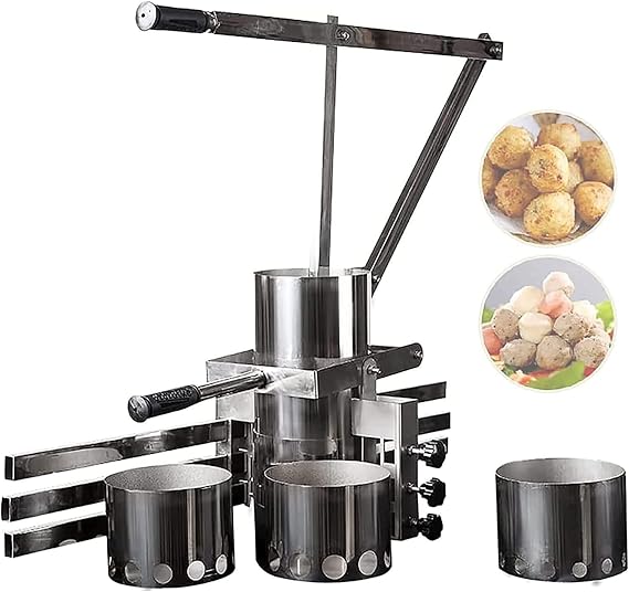 Meatball Forming Machine, Stainless Steel Hand-Operated Vegetable and Meatball Mold Machine for Shrimp and Fish Balls, 80 * 30CM