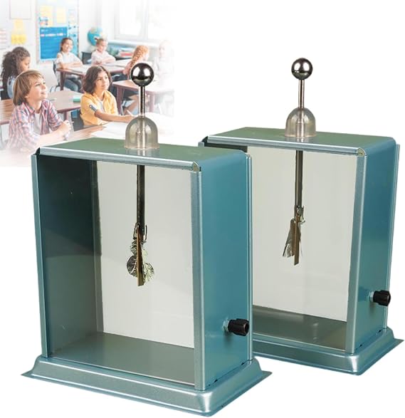 2PCS Foil Electroscope, Demonstration Electroscope, High Sensitity Scale Physics Electrometer for Teaching Aids Experiments