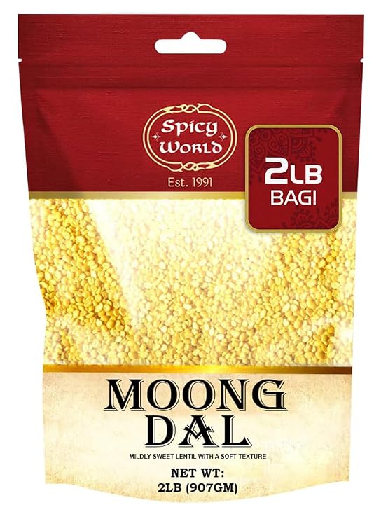 Moong Dal 2 LBS (Mung Split Dry Beans) ~ Indian Golden Lentils ~ 100% Natural & Pure - by Spicy World