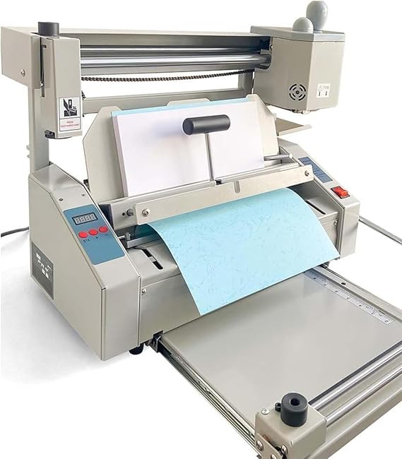 Wireless Desktop Glue Book Binding Machine,A4 Manual Hot Glue Book Binder w/Milling Spine Rougher Binding Machine 0.1-40mm Binding Thickness