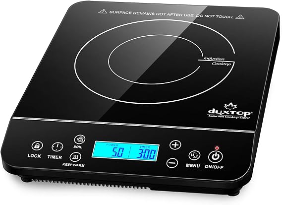 Duxtop Portable Induction Cooktop, Countertop Burner 1800W Black 9610LS