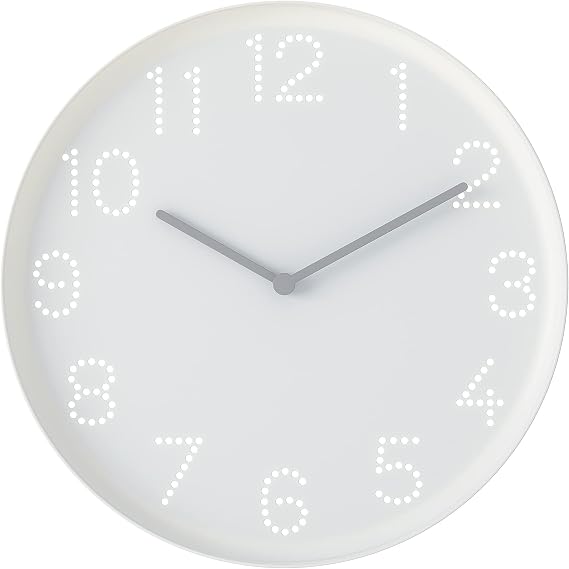 IKEA TROMMA duvar saati, 25 cm, beyaz