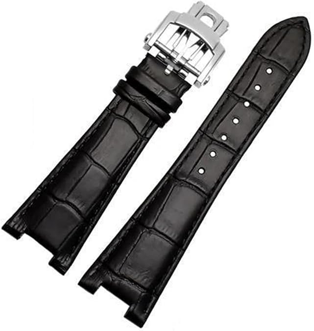 Genuine Leather Watch Band Fit For Patek Philippe 5711 5712G Nautilus Brown Black Blue Soft Cowhide Watch Straps 25mmX13mm