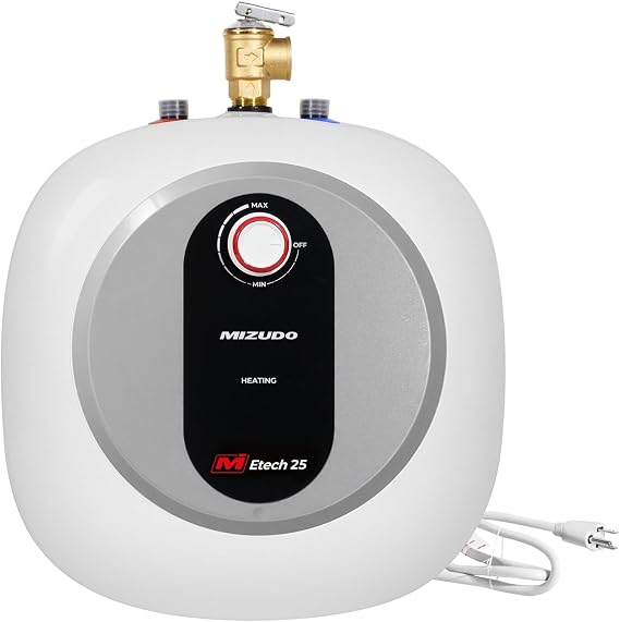 Electric Tank Water Heater 2.5 Gal, 120V Mini Under Sink with Anode Rod
