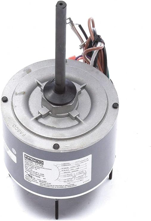 Fasco D7748 5.6-Inch Condenser Fan Motor, 1/3 HP, 208-230 Volts, 1075 RPM, 1 Speed, 2.9 Amps, OAO Enclosure, Reversible Rotation, Ball Bearing