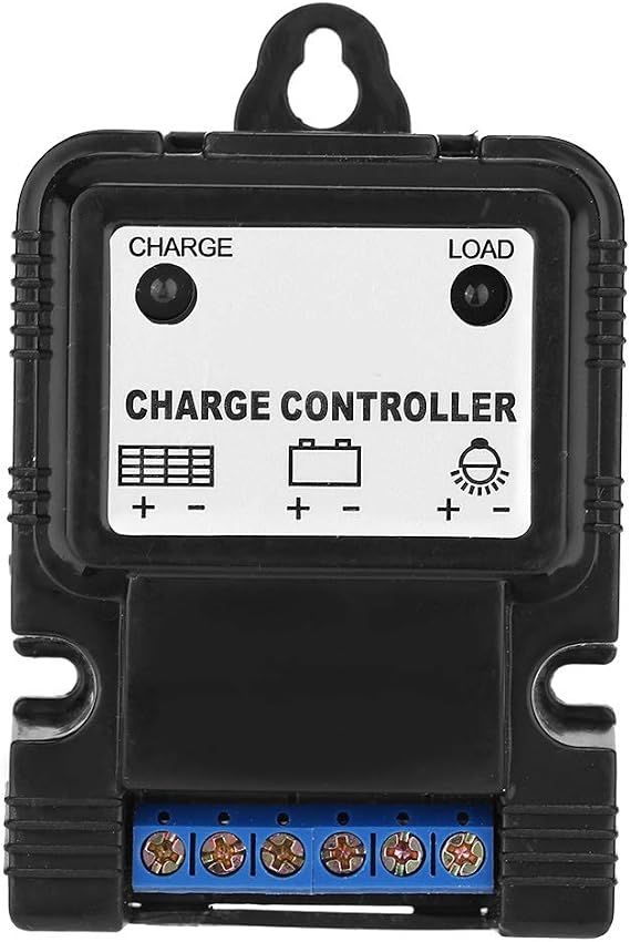 Nikou Solar Charge Controller, 6V/12V 3A Solar Controller PWM, Solar Panel Controllers with LED Indicating, Intelligent Renewable Energy Regulator