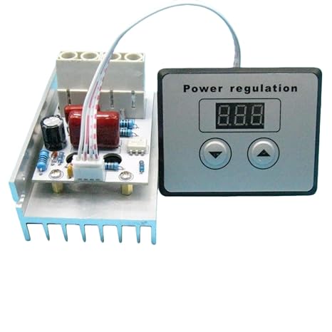 10000W SCR Digital Voltage Regulator,AC 220V 80A Electrical Motor Speed Controller Regulator, High Power Voltage Regulator Dimming Thermostat