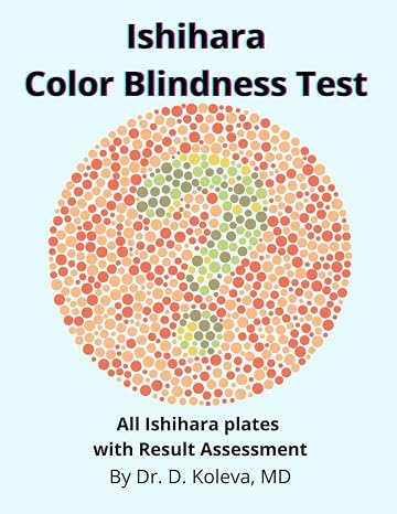 Isihara Color Blindness Test: All Ishihara plates with Result Assessment