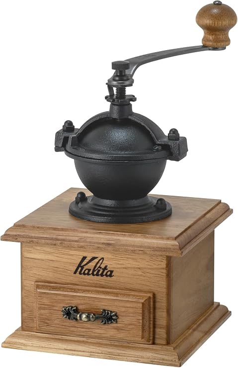 Carita Kalita Coffee Grinder, Wooden, Aluminum Cutter, Classic Mill, BR Brown, Adjustable Coarseness, Hand Grinder, Hand Mill, Handmill, Handmill, Handmill, Handmill, Small, Portable, Mountain