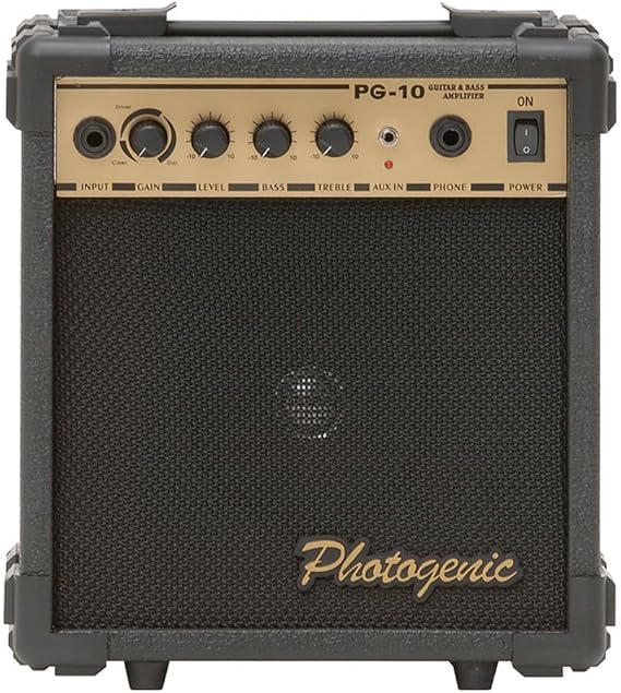 PhotoGenic Photogenic Guitar Bass Amplifier with Overdrive Function PG10