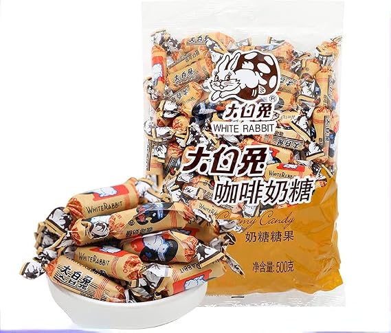 White Rabbit Toffee Childhood Tastes Toffee Small Gifts Snacks China Specialties White Rabbit Creamy Candy Toffee 17.7 Oz(500 Gram) (Coffee Flavor 17.7 Oz (Pack of 1))
