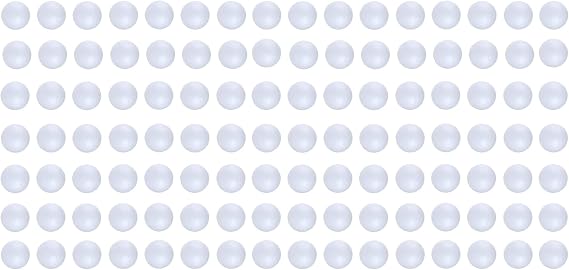CCINEE 200PCS 1 Inch White Foam Balls, Mini Round Foam Craft Ball for Easter Arts Crafts Household School Project Halloween Christmas Party Decorations (Pack of 2)