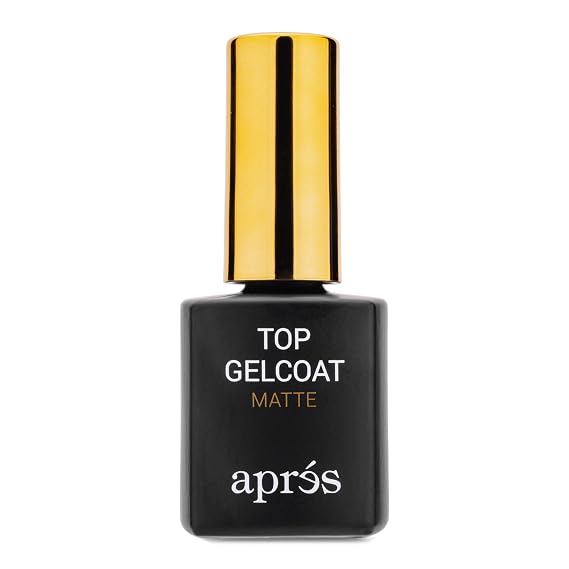 APRES Non-Wipe Matte Top Gel Coat - 15ml - Gel Nail Polish Soak Off Top Coat Matte Finish