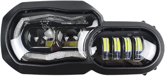 LED Headlight Assembly DRL High&Low Beam Compatible with BMW F800GS /F800GS adventure/F700GS/F650GS/F800R Accessories | DRL, High&Low Beam, Plug & Play, Compatible with BMW F800GS adventure/F700GS/F650GS/F800R