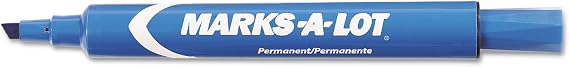 Avery 08886 Marks-A-Lot Large Chisel Tip Permanent Marker, Blue, 12 Each/DZ