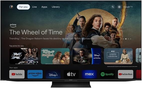 Sharp 75" Class (74.5" Diag.) AQUOS XLED 4K Ultra HD Mini LED Google TV (4T-C75FV1U)
