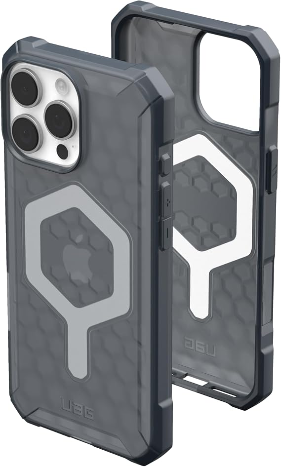 URBAN ARMOR GEAR UAG Designed for iPhone 16 Pro Max Case 6.9" Essential Armor - Compatible with MagSafe Charging Rugged Slim Sleek Shockproof Anti-Slip Military Grade Protective Cover, Ash