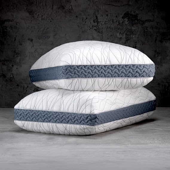 LUXOME LAYR Adjustable Firmness & Loft Pillow (2 Pack) - Completely Customizable - Memory Foam - Cooling Cover - Standard/Queen