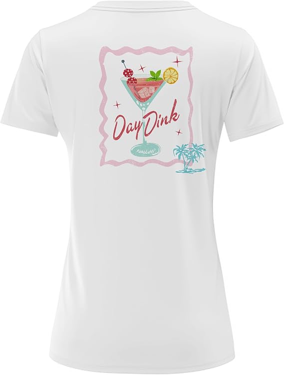 Women Shirts for Pickleball-Sport - UPF 50+ Quick Dry Performance Tee Short Sleeve Graphic T-Shirt