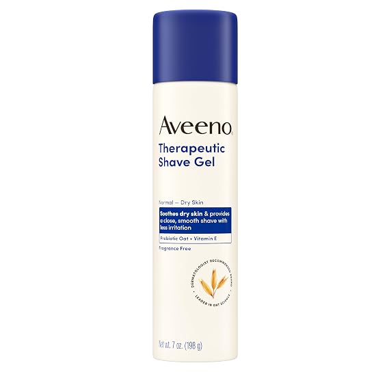 Aveeno Therapeutic Shave Gel for Women & Men, Fragrance-Free, 7 oz
