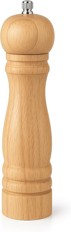Wooden Pepper Grinder, Adjustable Peppercorn Mill, Manual Salt Grinder 7-in