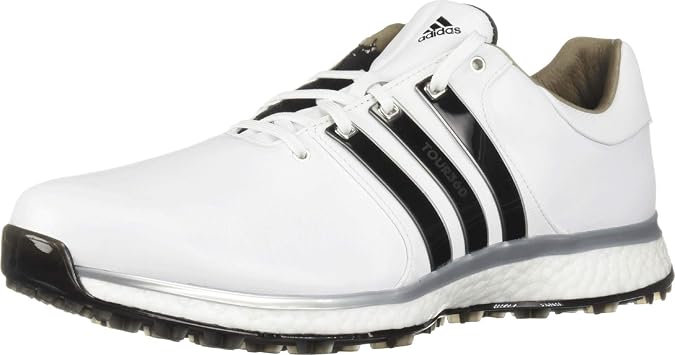 adidas Men's TOUR360 XT Spikeless Golf Shoe, FTWR White/core Black/Silver Metallic, 10 W US