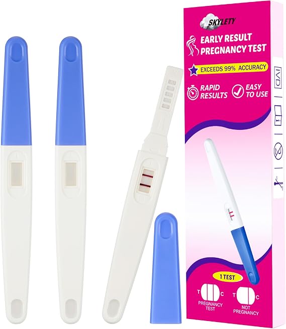 Skylety 3 Pack Fake Prank Joke Pregnancy Test Kit Always Positive, Blue