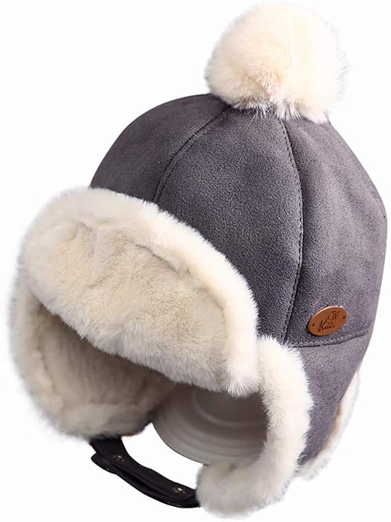 IIG Baby Boy Ushanka Earflap Winter Trooper Cap Unisex Kids Trapper Hat