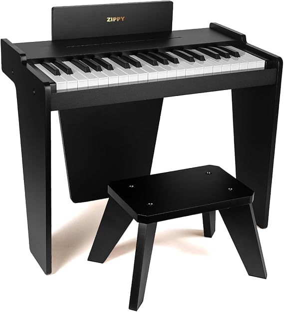 ZIPPY Kids Piano Keyboard, 37 Keys Digital Piano for Kids, Music Educational Instrument Toy, Wood Piano for 3+ Girls and Boys